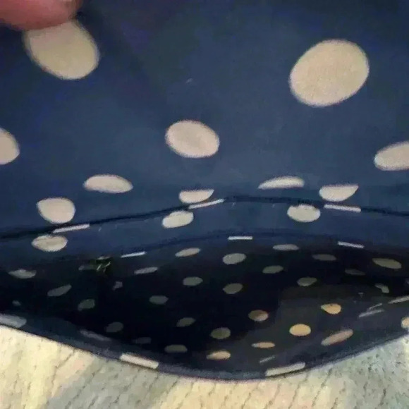 cath kidston Crossbody Blue And Cream Polk A Dot Print Flap Over Style - Picture 5 of 7